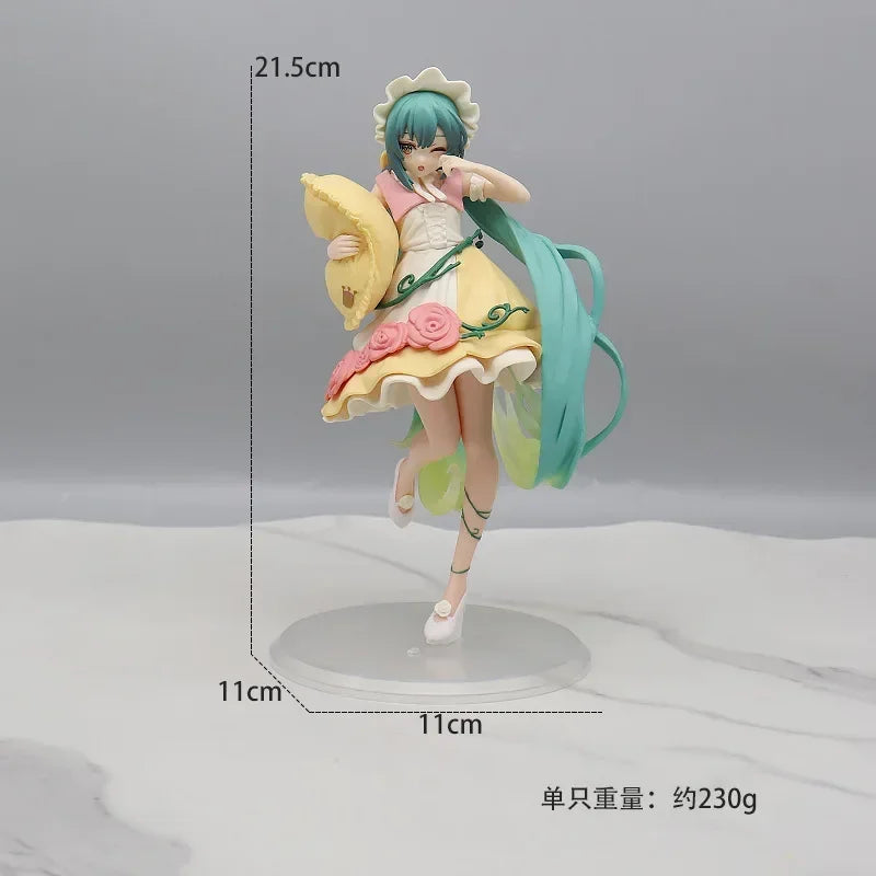 Anime Figure Collection: Hatsune Miku Statue Figurines and Case Widget