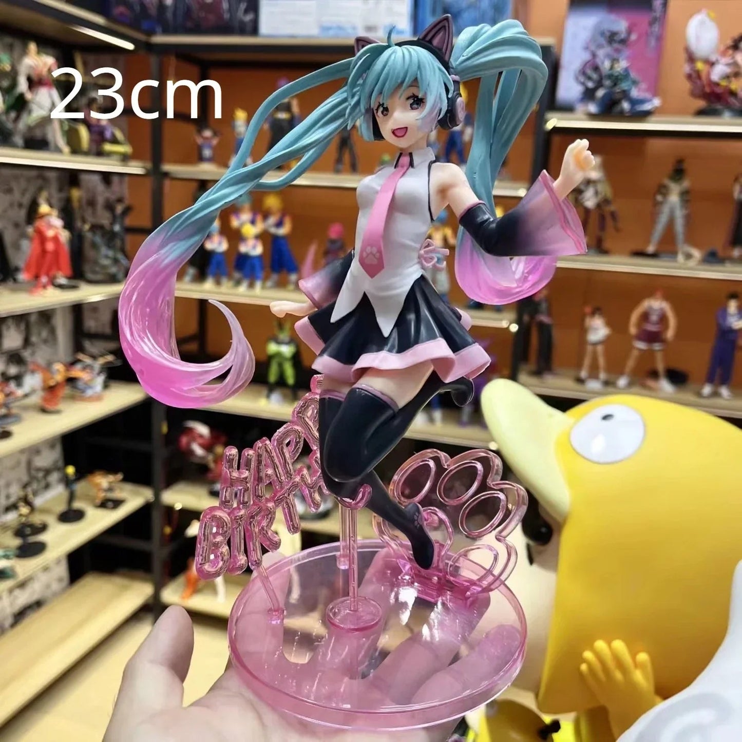 Anime Figure Collection: Hatsune Miku Statue Figurines and Case Widget