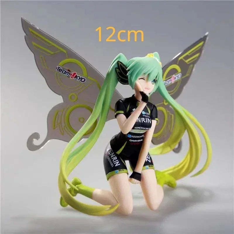 Anime Figure Collection: Hatsune Miku Statue Figurines and Case Widget