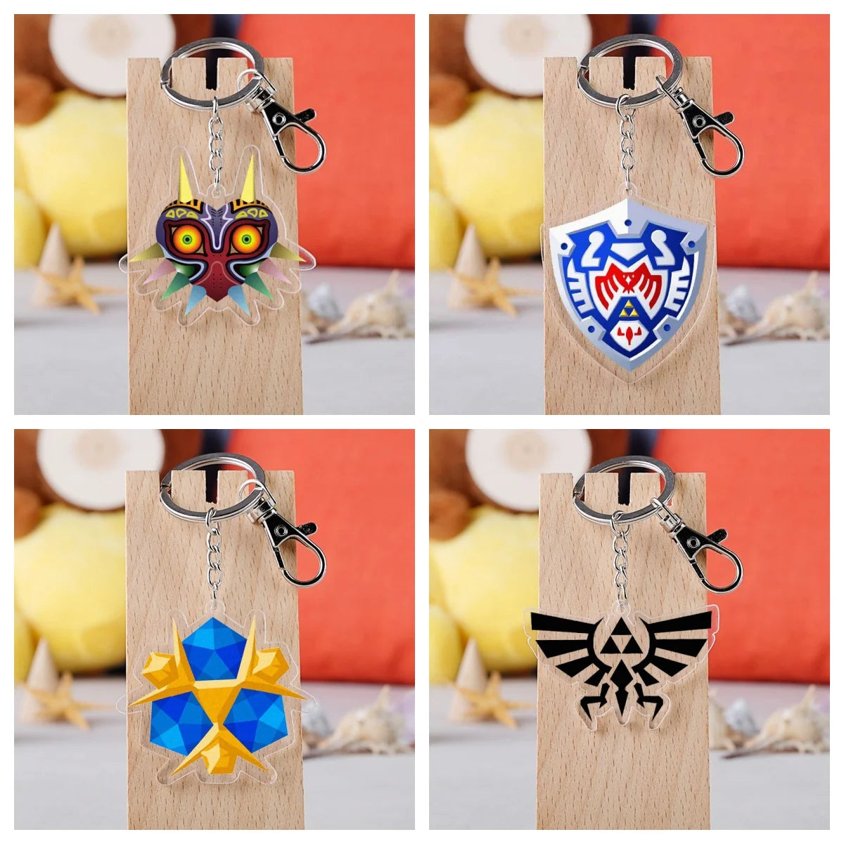 Anime Game Zeldas Hylian Shield Cosplay Acrylic Key Chain Keychain Pendant Prop Accessories Gift