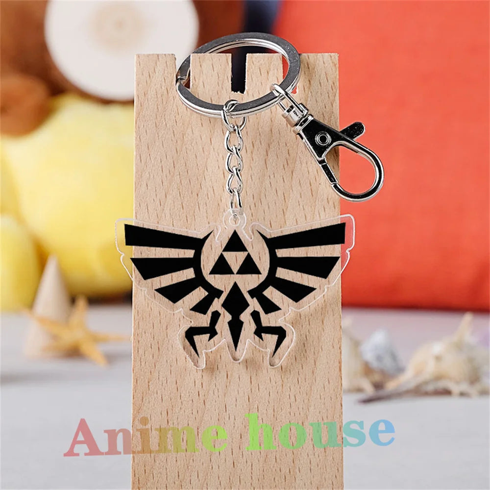 Anime Game Zeldas Hylian Shield Cosplay Acrylic Key Chain Keychain Pendant Prop Accessories Gift