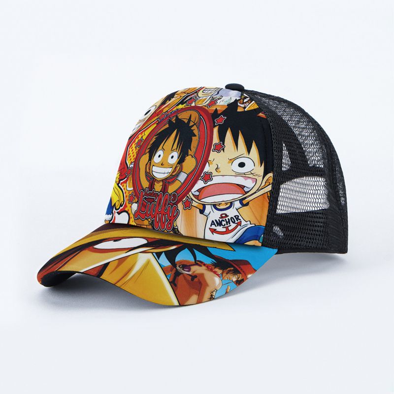 Anime Hat Naruto Luffy Demon Slayer Tanjiro Hat Student Men And Women Hip-hop Baseball Cap Sun Hat Trucker Hat