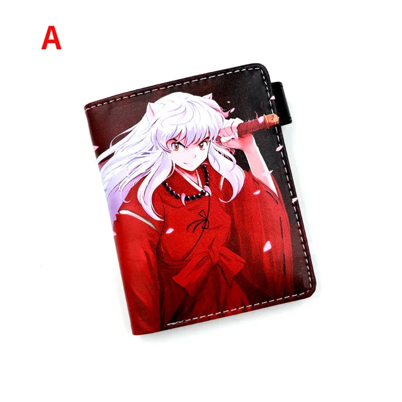 Anime Inuyasha Higurashi Kagome Kikyou Button Wallet Cartoon Coin Card Purse