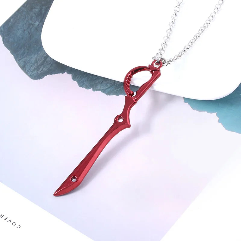 Anime KILL la KILL Keychain Matoi Ryuuko Scissor Blade Key Chain Red Weapon Model Pendant Keyring for Women Men Cosplay Jewelry