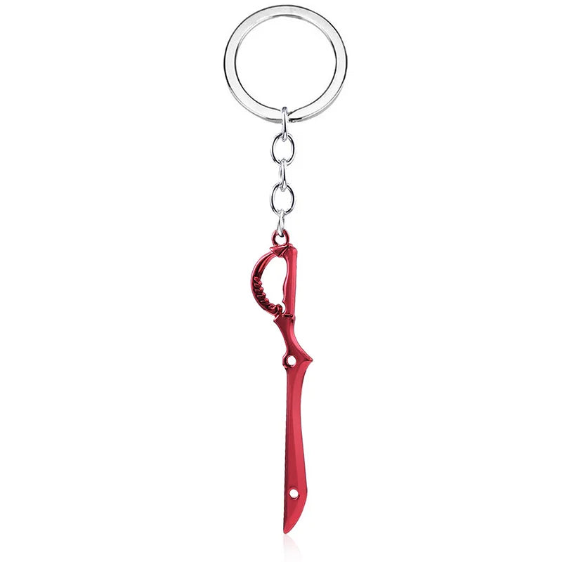 Anime KILL la KILL Keychain Matoi Ryuuko Scissor Blade Key Chain Red Weapon Model Pendant Keyring for Women Men Cosplay Jewelry