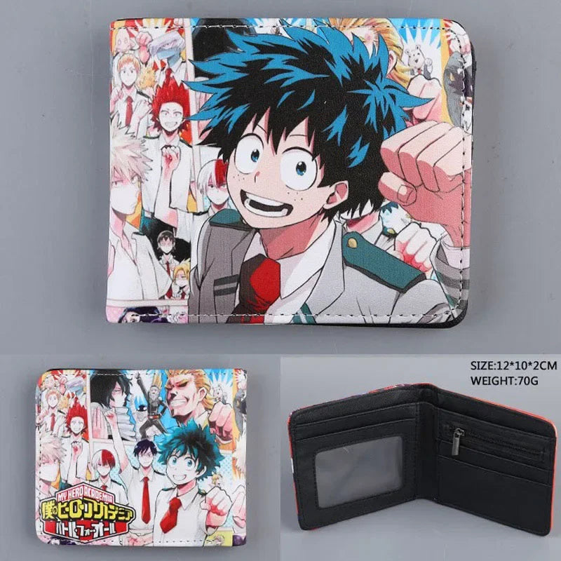 Anime My Hero Academia Todoroki Shoto Men's Wallets Midoriya Izuku Card Holders Purse