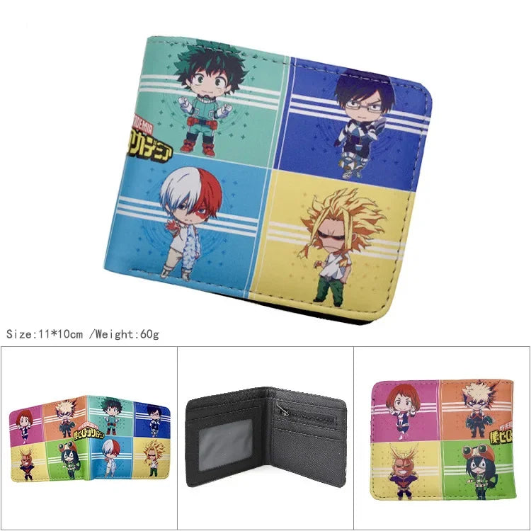 Anime My Hero Academia Todoroki Shoto Men's Wallets Midoriya Izuku Card Holders Purse