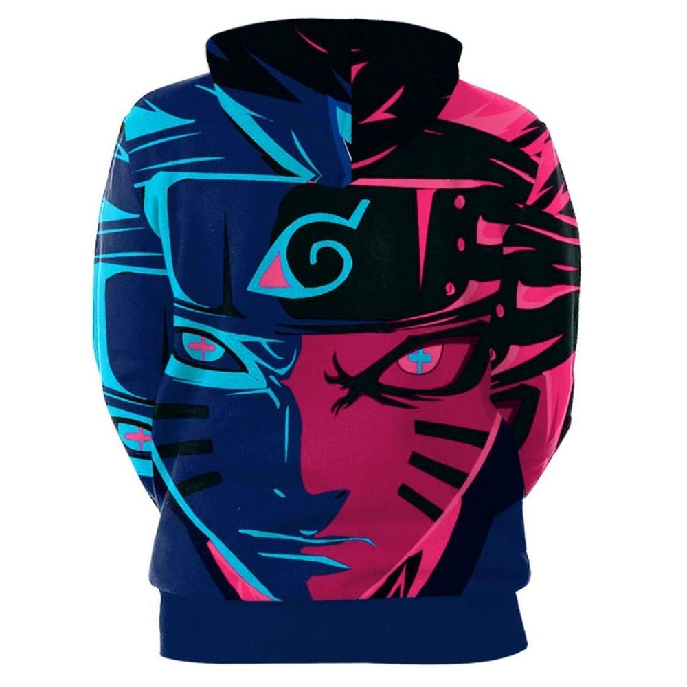 Anime Naruto 3D Hoodies Streetwear Sweatshirt Casual Hoody Men Women 3D Pullover Harajuku Tracksuit Male Hip Hop Hooded DropShip