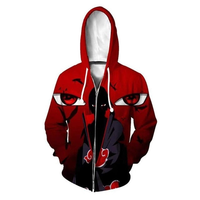 Anime Naruto Kakashi Boruto 3D Hoody Uzumaki Jacket Uchiha Sasuke Akatsuki Tops Hoodies Sweatshirt Thin Zipper Coat Streetwear