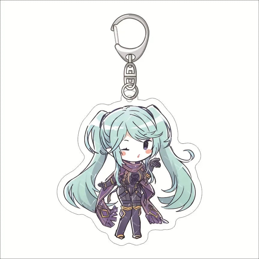 Anime The Eminence In Shadow Keychain Doll Claire Kageno Epsilon Acrylic Keyring Mobile Bag Pendant for Gift Fan Collection