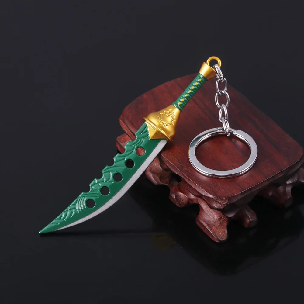 Anime The Seven Deadly Sins Keychain Meliodas Lost Bane Sword Key Chains Metal Weapon Model Pendant Keyring Jewelry