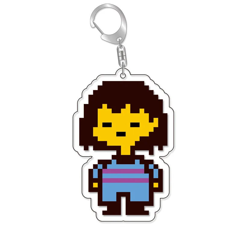 Anime Undertale Acrylic KeyChain Key Ring Men Women Car Cosplay Mobile Phone Bag Pendant Pendant Party Kids Gift Jewelry Toys