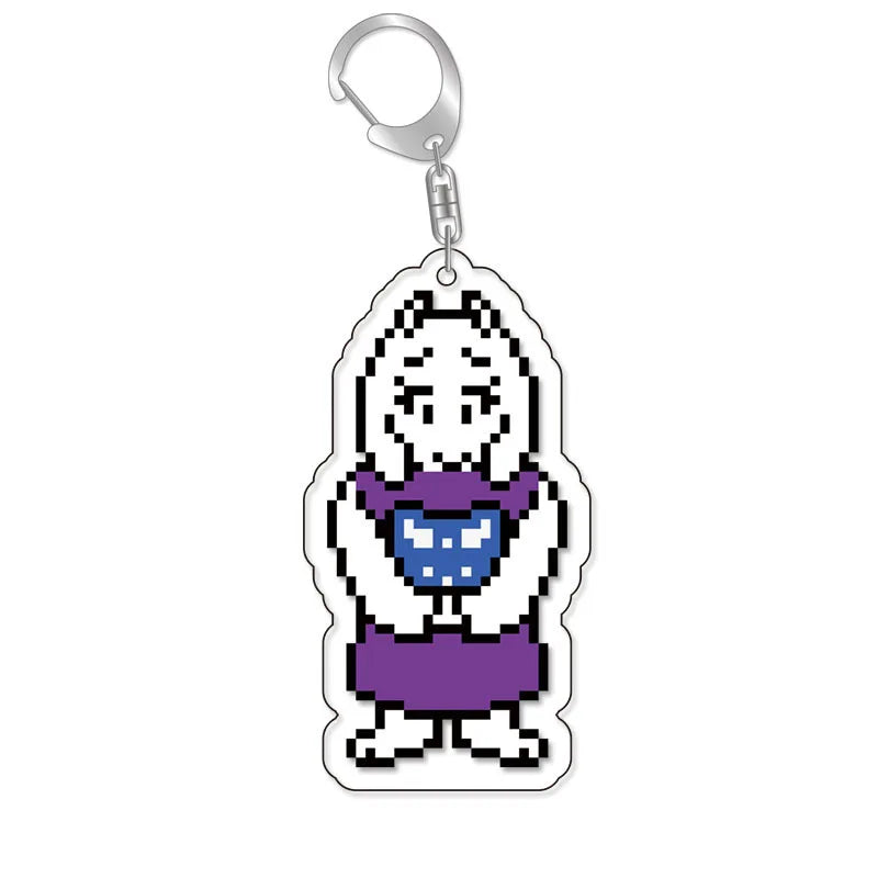 Anime Undertale Acrylic KeyChain Key Ring Men Women Car Cosplay Mobile Phone Bag Pendant Pendant Party Kids Gift Jewelry Toys