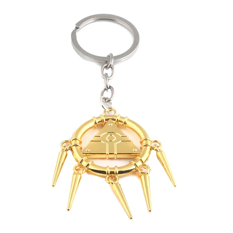 Anime Yu-Gi-Oh Keychain Yugi Muto Millenium Puzzle Millennium Wheel Wisdom Pendant Key Chains for Women Men Car Keyring Jewelry