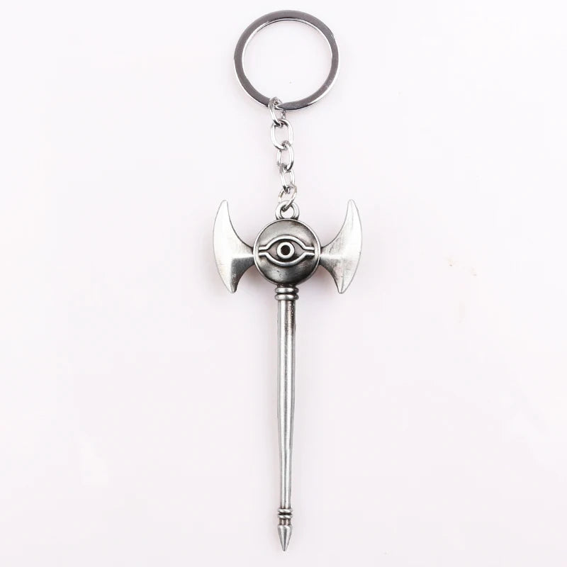 Anime Yu-Gi-Oh Keychain Yugi Muto Millenium Puzzle Millennium Wheel Wisdom Pendant Key Chains for Women Men Car Keyring Jewelry