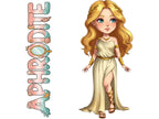 Aphrodite Sticker and Magnet – Pandemos Mythkins™ – Greek Goddess of Love and Beauty | Waterproof & UV-Proof - Sticker / Mini