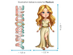 Aphrodite Sticker and Magnet – Pandemos Mythkins™ – Greek Goddess of Love and Beauty | Waterproof & UV-Proof - Sticker / Medium