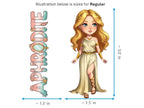 Aphrodite Sticker and Magnet – Pandemos Mythkins™ – Greek Goddess of Love and Beauty | Waterproof & UV-Proof - Sticker / Regular