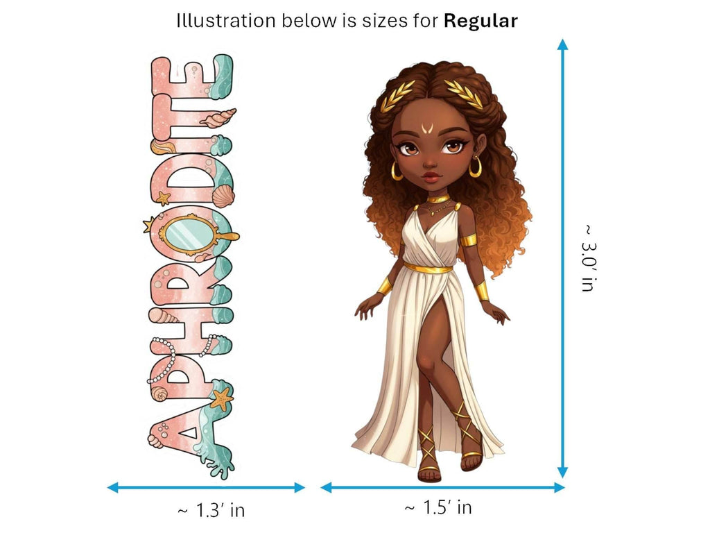 Aphrodite Sticker and Magnet – Kypris Mythkins™ – Greek Goddess of Love and Beauty | Waterproof & UV-Proof - Sticker / Regular
