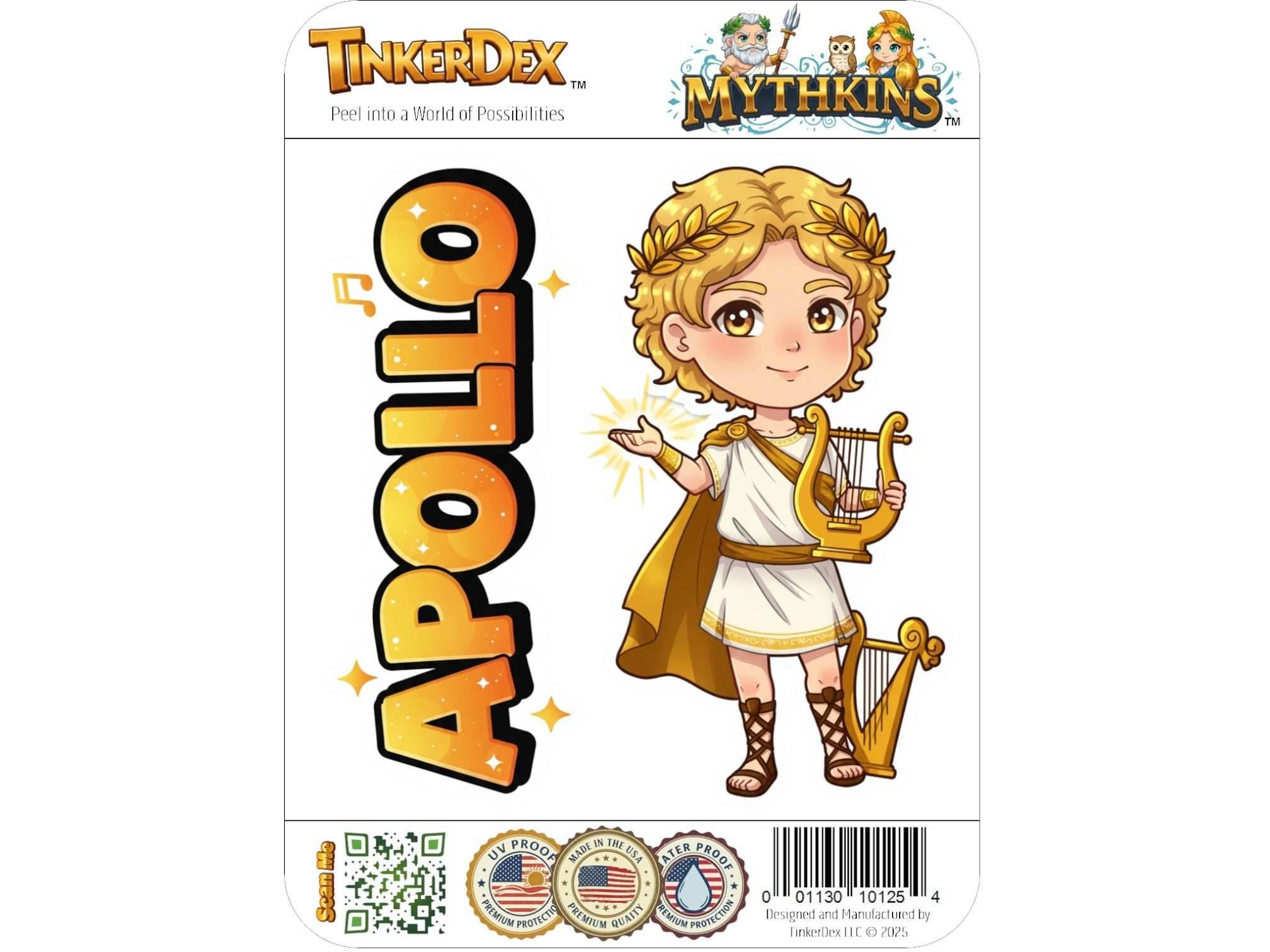 Apollo Sticker and Magnet – Phoebus Mythkins™ – Greek God of Music and Light | Waterproof & UV-Proof - Sticker / Mini
