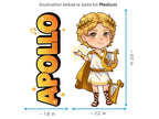 Apollo Sticker and Magnet – Phoebus Mythkins™ – Greek God of Music and Light | Waterproof & UV-Proof - Sticker / Medium