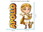 Apollo Sticker and Magnet – Phoebus Mythkins™ – Greek God of Music and Light | Waterproof & UV-Proof - Sticker / Mini