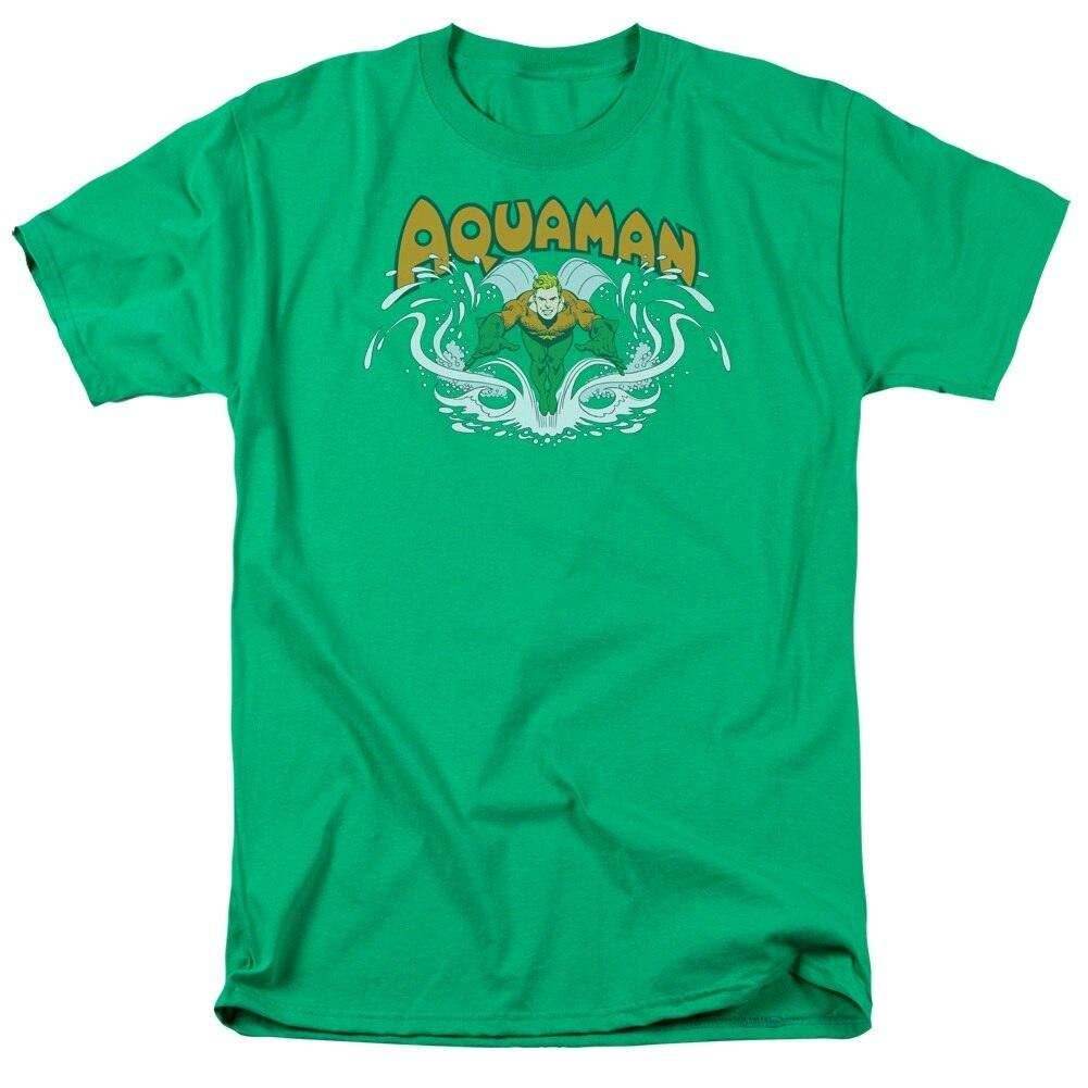 Aquaman Splash Green T-shirt Tee - S