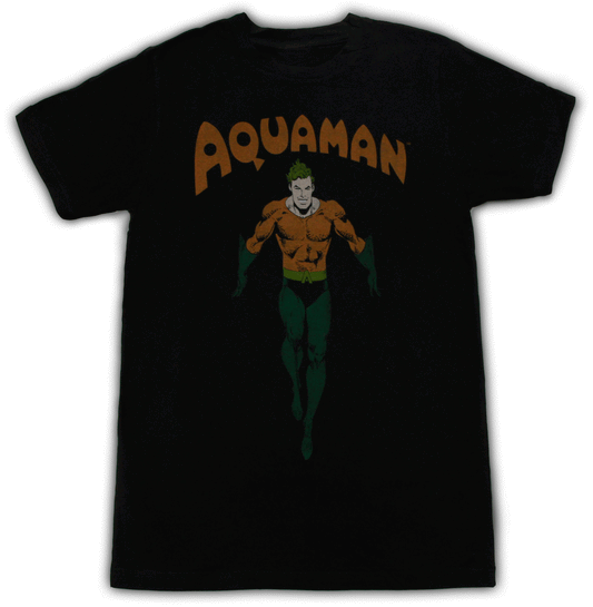 Aquaman Standing Faded T-shirt - S