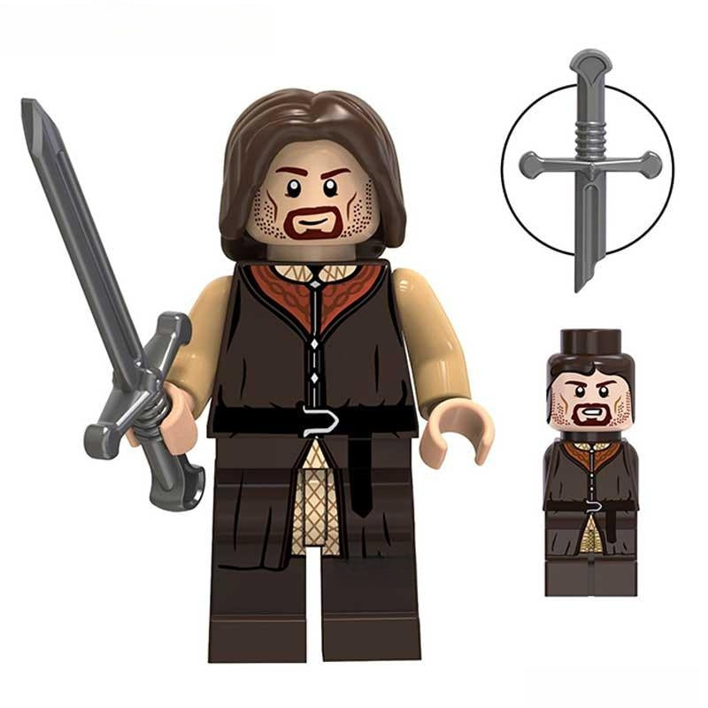 Aragorn Lord of The Rings Lego Minifigures Custom Toys