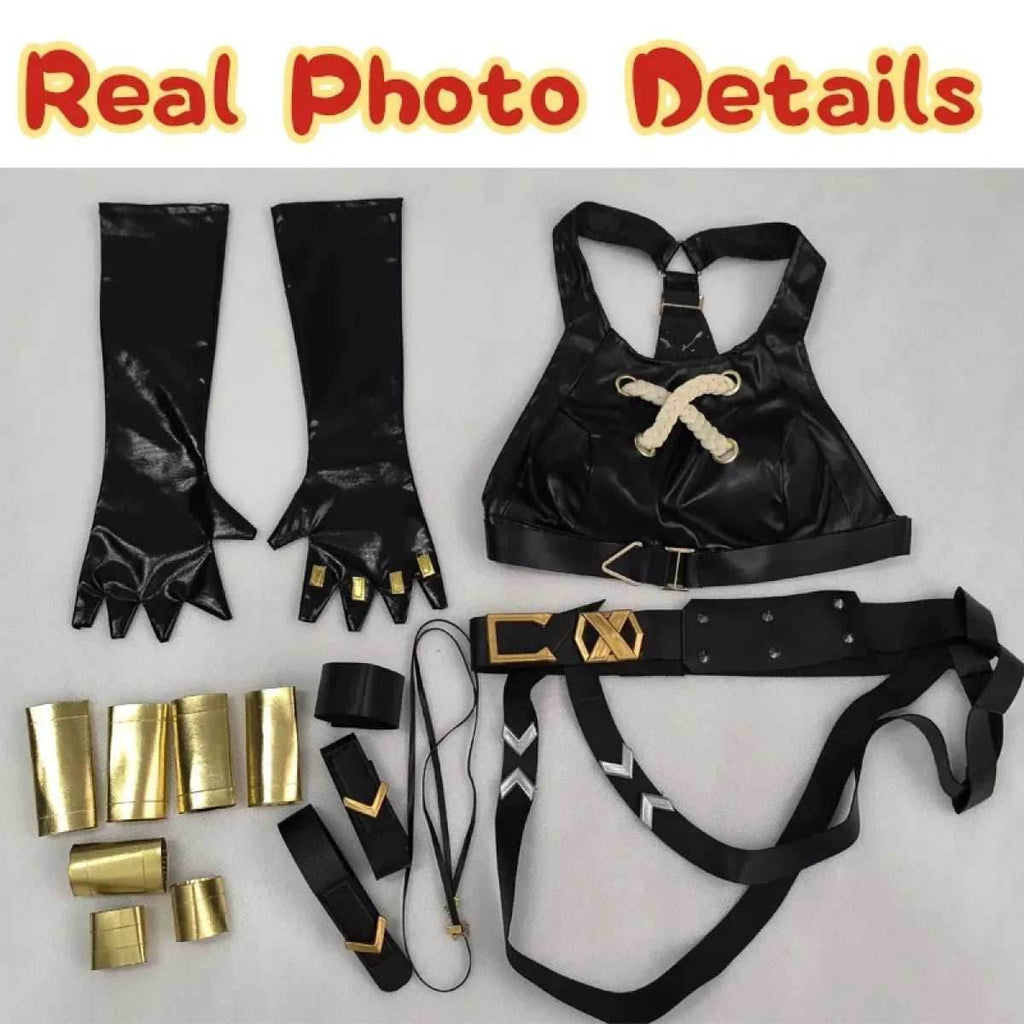 Arcane Jinx Cosplay Costume – LOL Season 2 Loli Outfit with Wig & Accessories - Costume Only / S