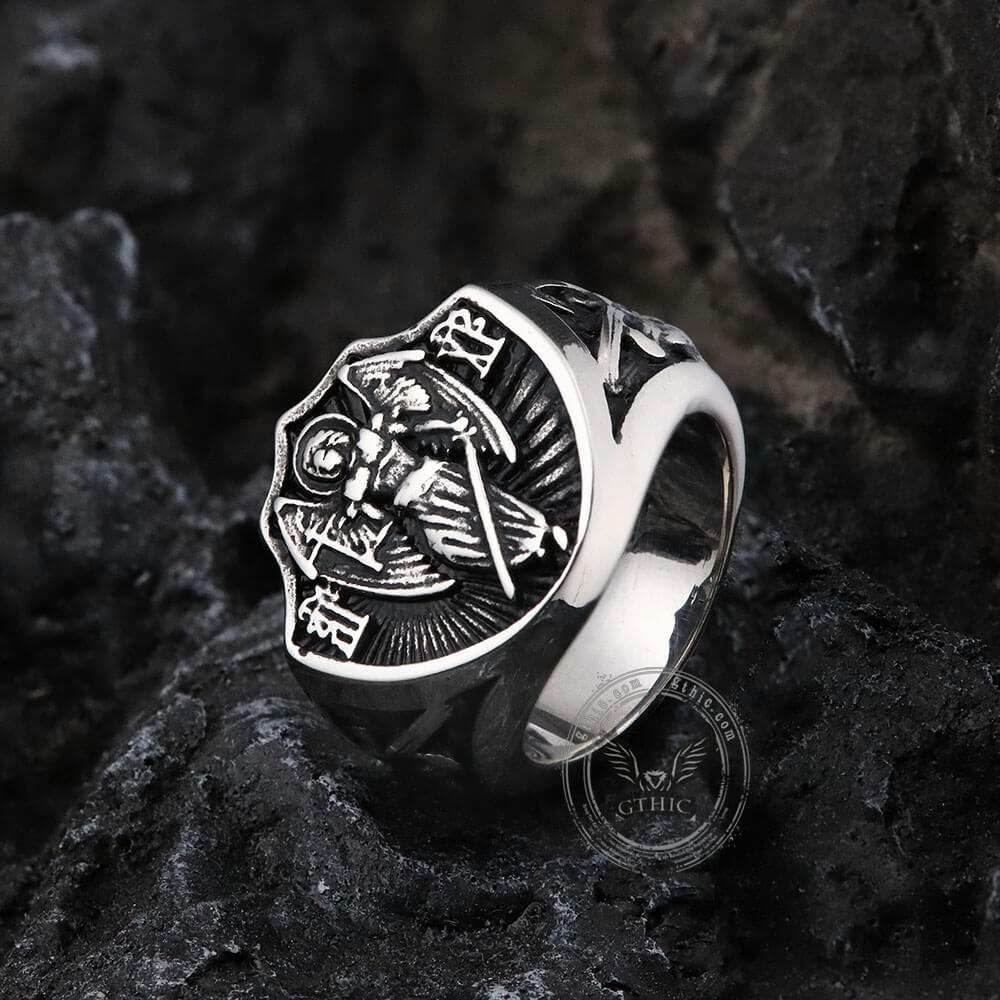 Archangel Guardian Stainless Steel Ring - Stainless Steel / 7