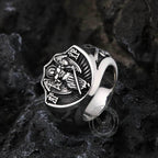 Archangel Guardian Stainless Steel Ring - Stainless Steel / 7