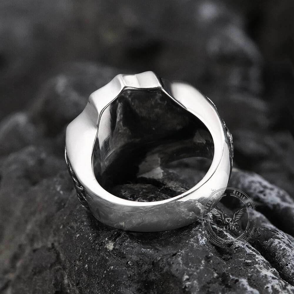 Archangel Guardian Stainless Steel Ring - Stainless Steel / 7