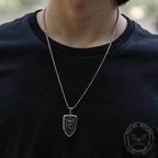 Archangel Saint Michael Shield Stainless Steel Pendant - Stainless Steel / Pendant Only
