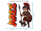 Ares Sticker and Magnet – Enyalios Mythkins™ – Greek God of War | Waterproof & UV-Proof - Sticker / Medium