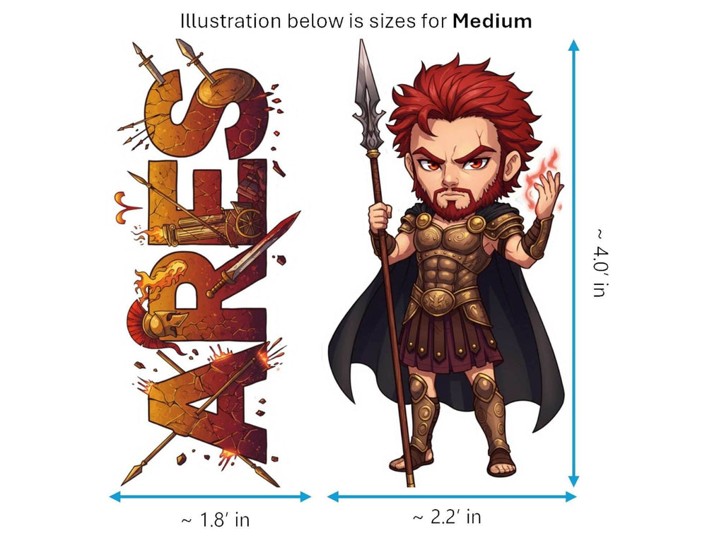 Ares Sticker and Magnet – Thourios Mythkins™ – Greek God of War | Waterproof & UV-Proof - Sticker / Medium