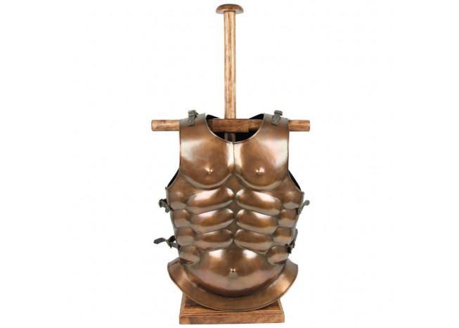 Armor Breastplate & Helmet Wooden Display Stand