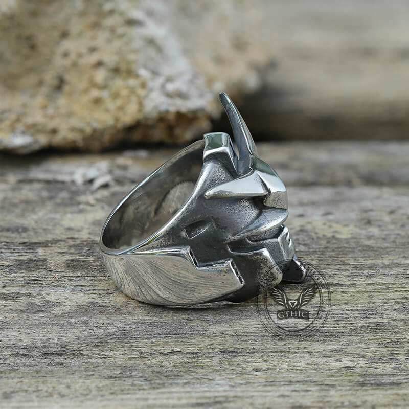 Armor Helmet Stainless Steel Ring - Stainless Steel / 7