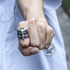 Armor Helmet Stainless Steel Ring - Stainless Steel / 7