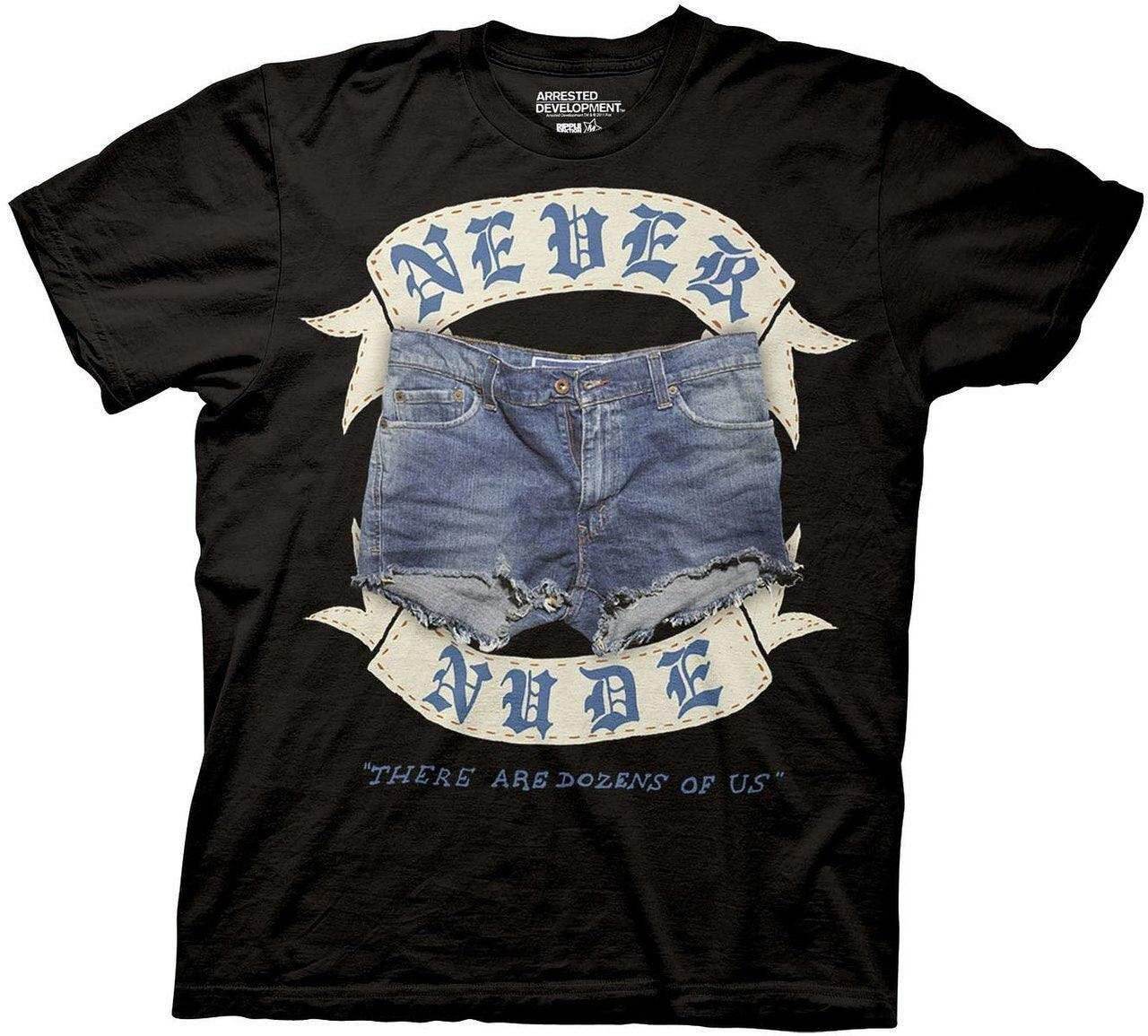 Arrested Development Never Nude Adult T-shirt - S / Black