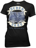 Arrested Development Never Nude Juniors Black T-shirt - XL