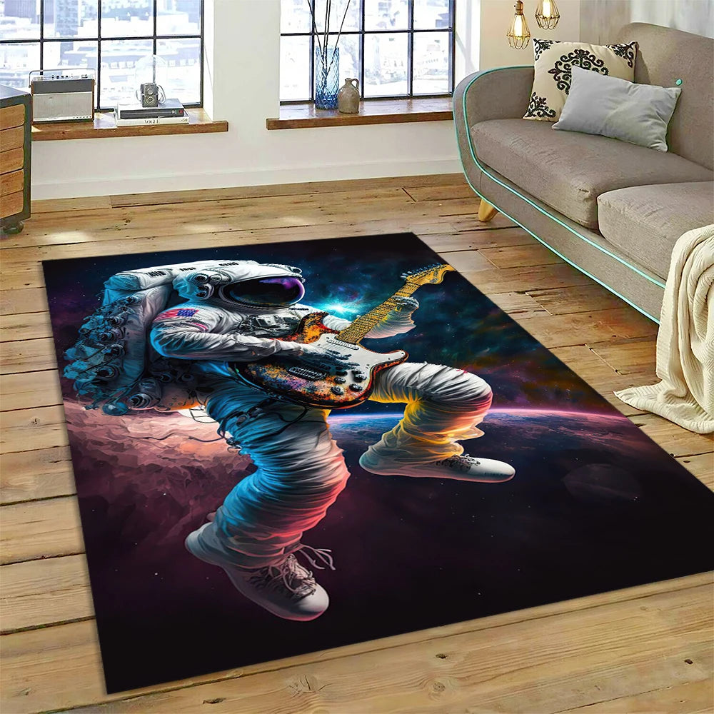 Astronaut Universe Spaceman Outer Space Cartoon Carpet Rug for Home Living Room Bedroom Sofa Doormat Decor,Kid Area Rug Non-slip