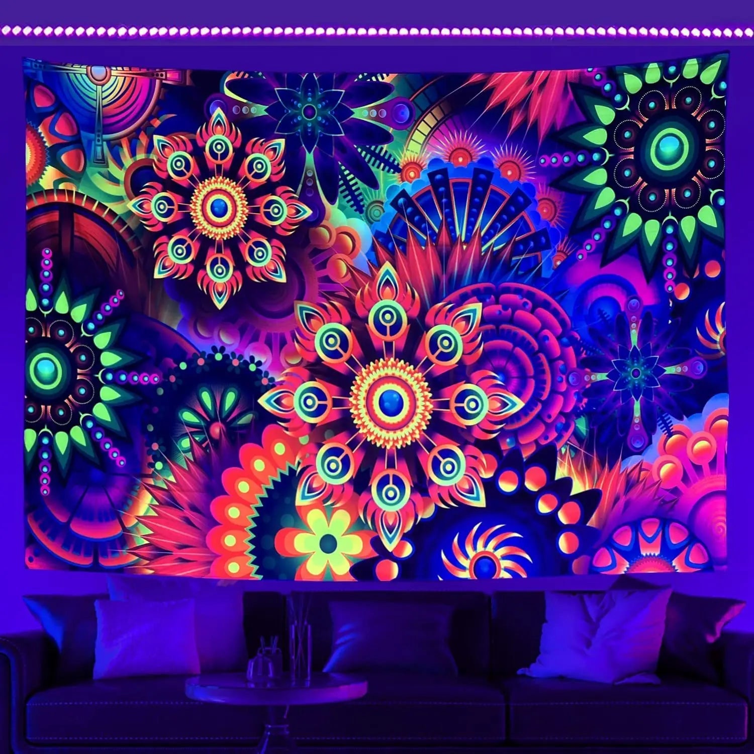 Astronaut UV Fluorescent Tapestry Aesthetics Wall Hanging Hippie Tapestry Bedroom Independent Room Decoration