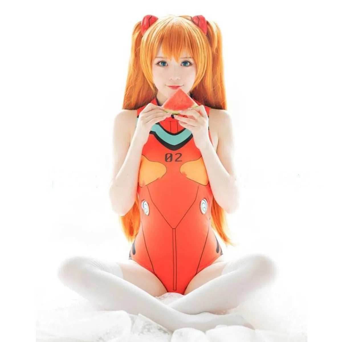 D.VA, Mercy, Asuka Cosplay Swimsuit - Style 3 / M / Anime