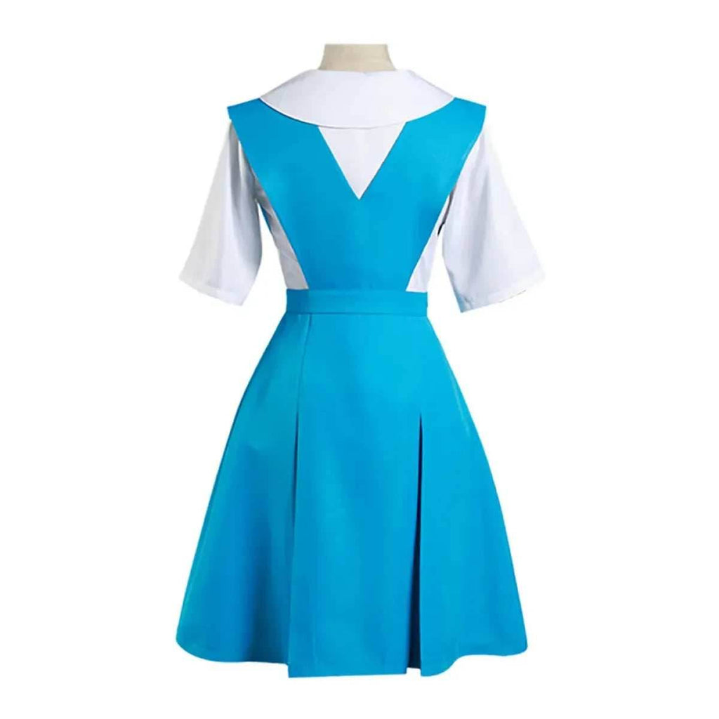Rei Ayanami & Asuka Langley Soryu Cosplay Costume - School Uniform Dresses - Beige / XS / CN | Asuka Langley Soryu