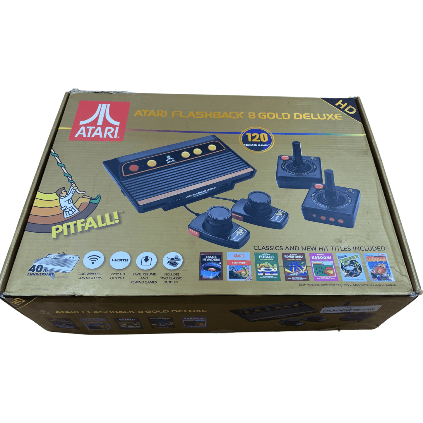 Atari 40Th Anniversary Flashback 8 Gold Deluxe HD Console Wireless Controllers  (120 Classic Games)