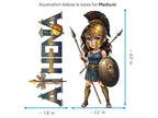 Athena Sticker and Magnet – Promachos Mythkins™ – Greek Goddess of Wisdom and Strategy | Waterproof & UV-Proof - Sticker / Medium