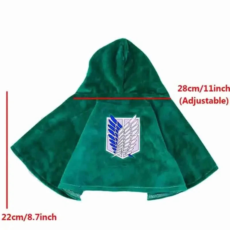 Attack on Titan Cape Anime Pet Cosplay Clothing Cloak Shingeki No Kyojin Survey Corps Cat  Photography Props Pet  Halloween Gift