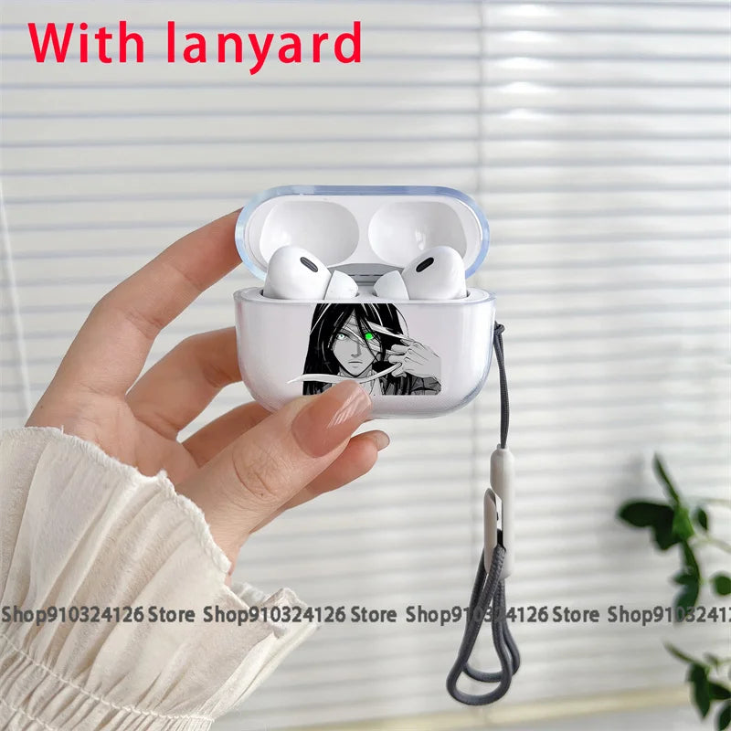 Attack on Titan Earphone Case for Airpods 4 2 3 Pro 1 2 Soft Wirless Bluetooth Headphone Cover Cartoon Anime AirPods Case