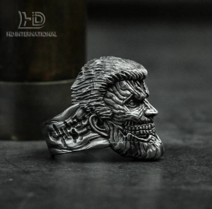 Attack on Titan-Handmade 925 Silver Ring-Japanese Anime Ring-Handmade Personality Silver Ring